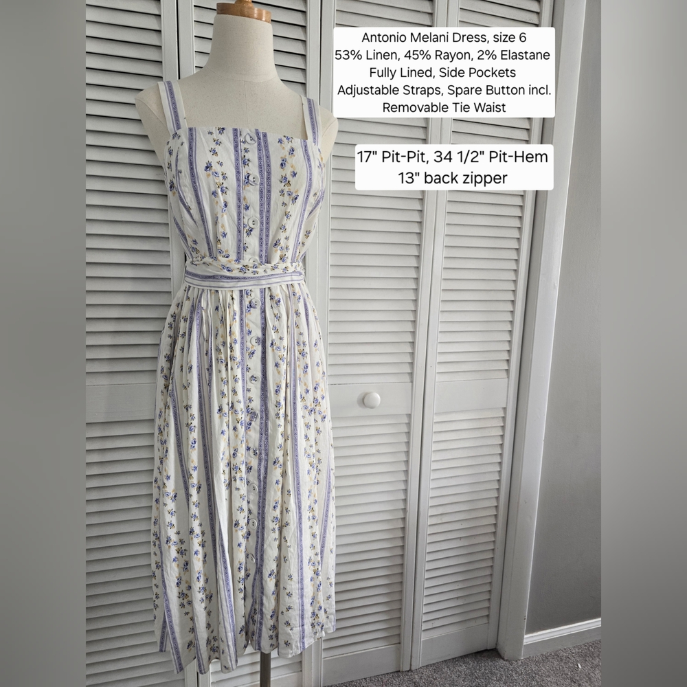 ANTONIO MELANI Floral Midi Dress